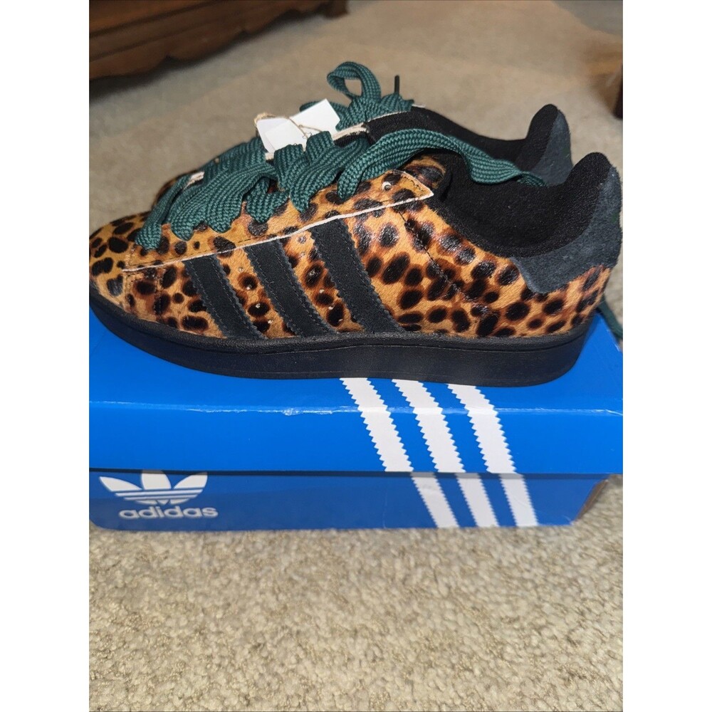 adidas Campus 00s W Cheetah Pack Womens Sz 7 Core Brown Black JH9768 Green Lace - Picture 7 of 9